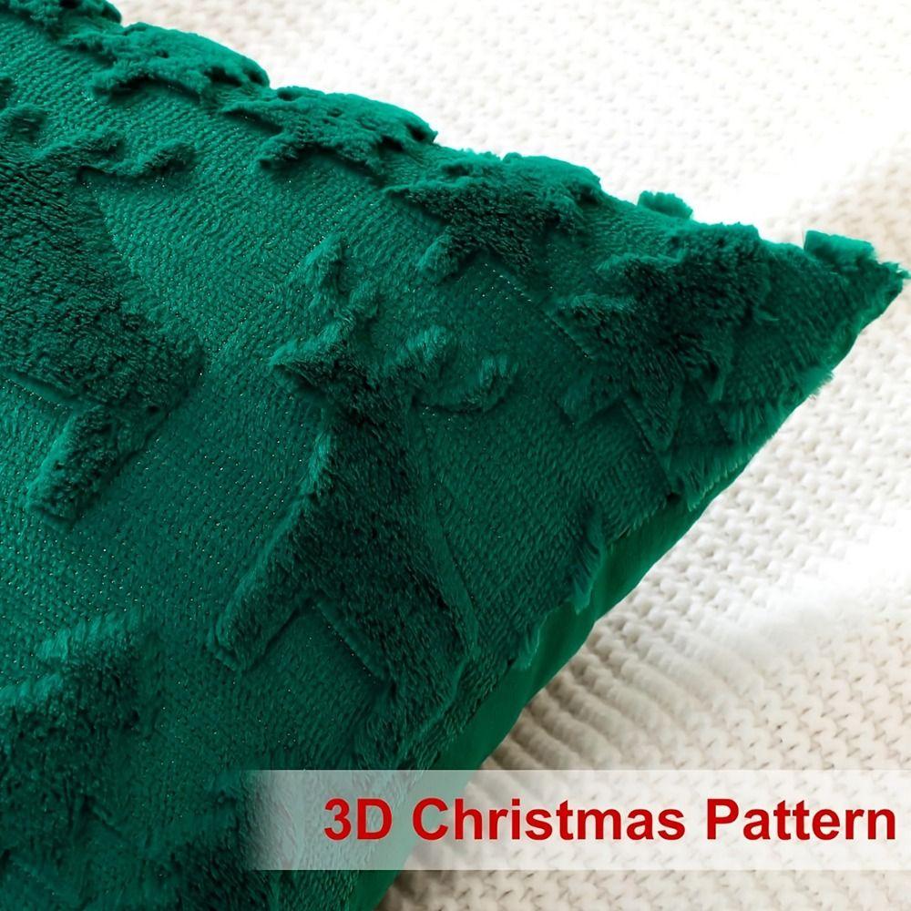 45×45cm Pillowcase Christmas Tree Plush Pillow Cover Christmas Throw Pillow Cover Home Decoration