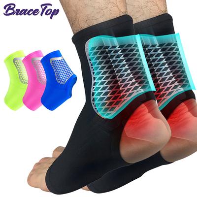 Bracetop Sports Ankle Support Brace Elastic High Protect Guard Band Men Women Running Basketball Fitness Foot Heel Wraps Bandage