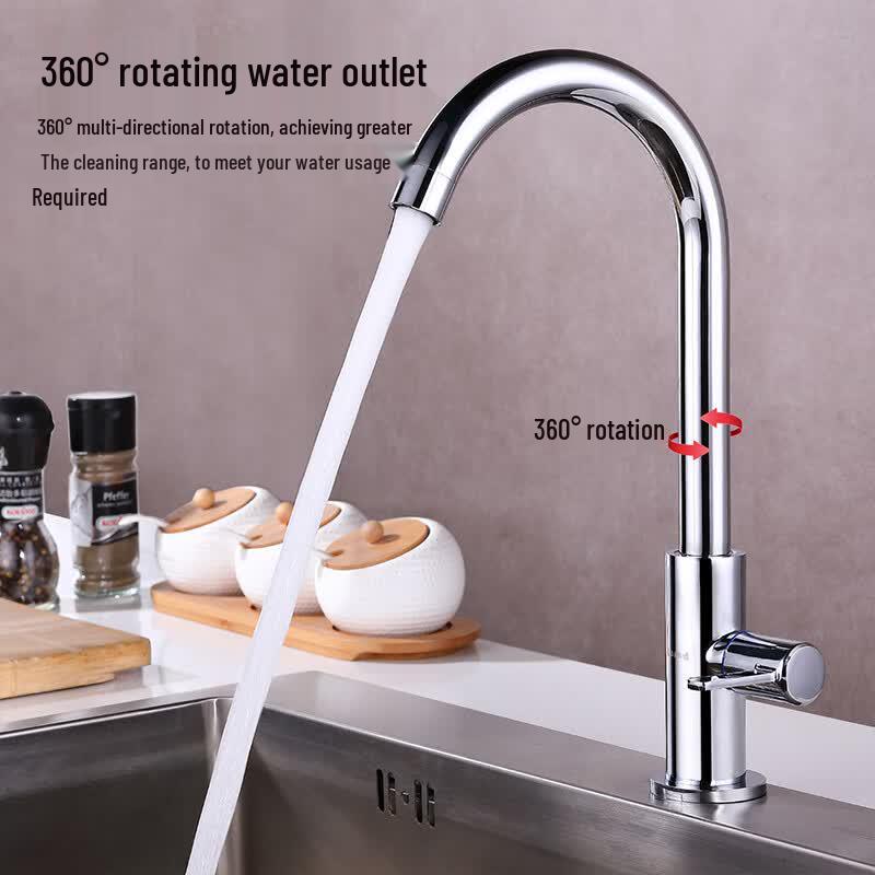 Larsd Single Cold Water High Arc Kitchen Faucet