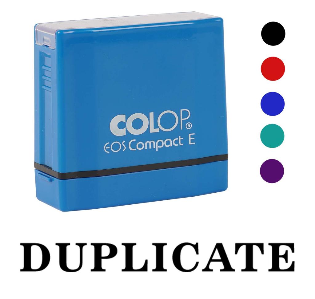Printtoo Duplicate Self Inking Rubber Stamp Pre-Inked Office Stamp- Home Office Business Stationery, Black- 42 x 9