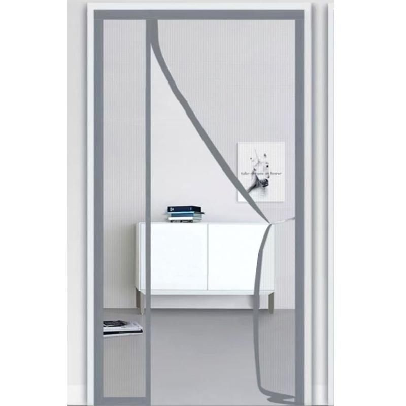 

King Kong Mosquito-proof Door Curtain Side Open Fly Screen No Punched Screen Door New Encryption for Balcony Sliding Glass Door 80x210cm срібний