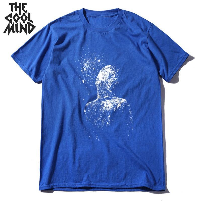 COOLMIND 100% Cotton Short Sleeve Cool Streetwear Men T Shirt Casual Loose Men T Shirt o-neck Summer t-shirt Male Men Tee Shirts