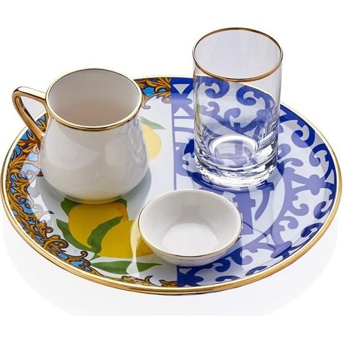 

Круглый набор для кейтеринга Delight из позолоченного стекла Laila