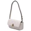 Tory Burch Metal Micro Logo Diamond Pattern Lambskin Crossbody Shoulder Bag Women Bags White 158137-100