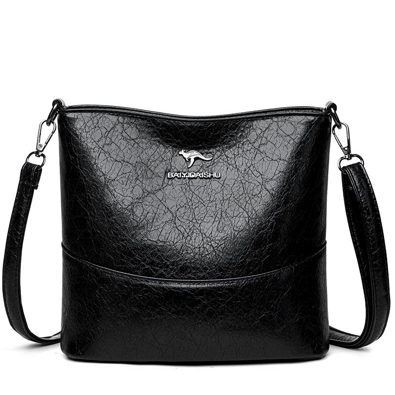 Women's 2025 Fashion Soft Leather Bucket Bag - Large Capacity, Practical Single Shoulder, Crossbody, and Underarm Bag