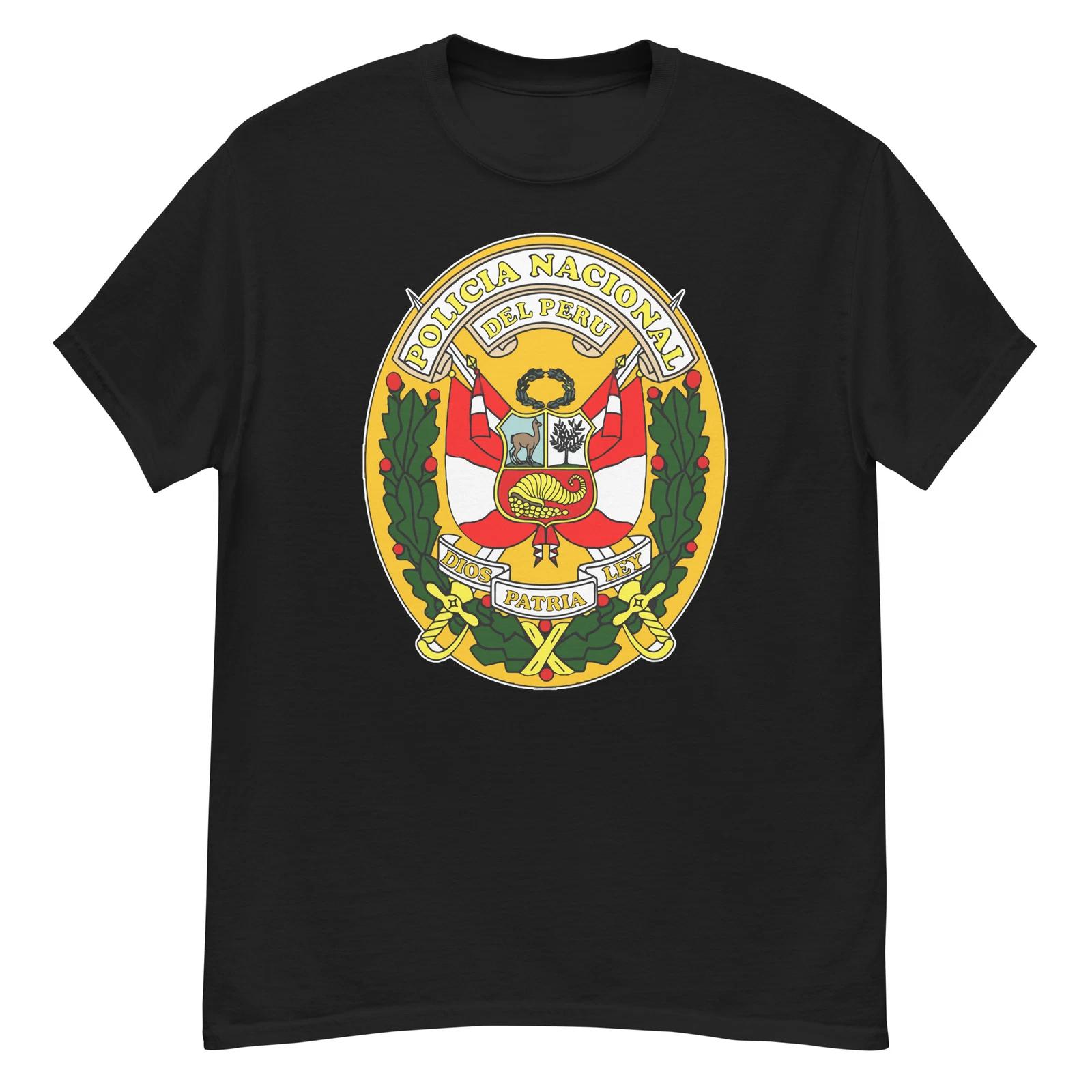 ПОЛИЦИЯ ПЕРУ ПЕРУАНСКАЯ ГРАФИЧЕСКАЯ ФУТБОЛКА Классическая мужская футболка 2XL