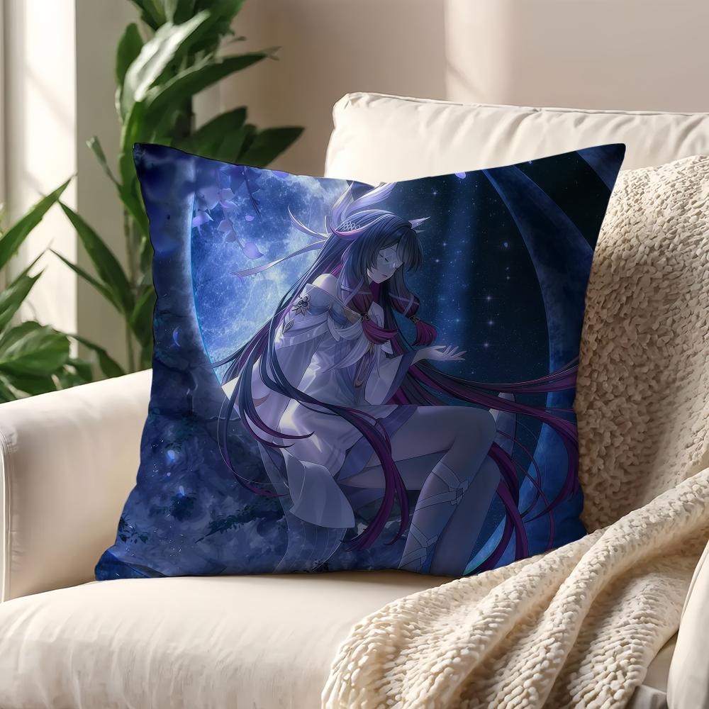GGenshin Columbina Impact cushion cover For Pillow Printing Sofa Decoration Home Car Room Coffee Shop Office Nordic Simplicity