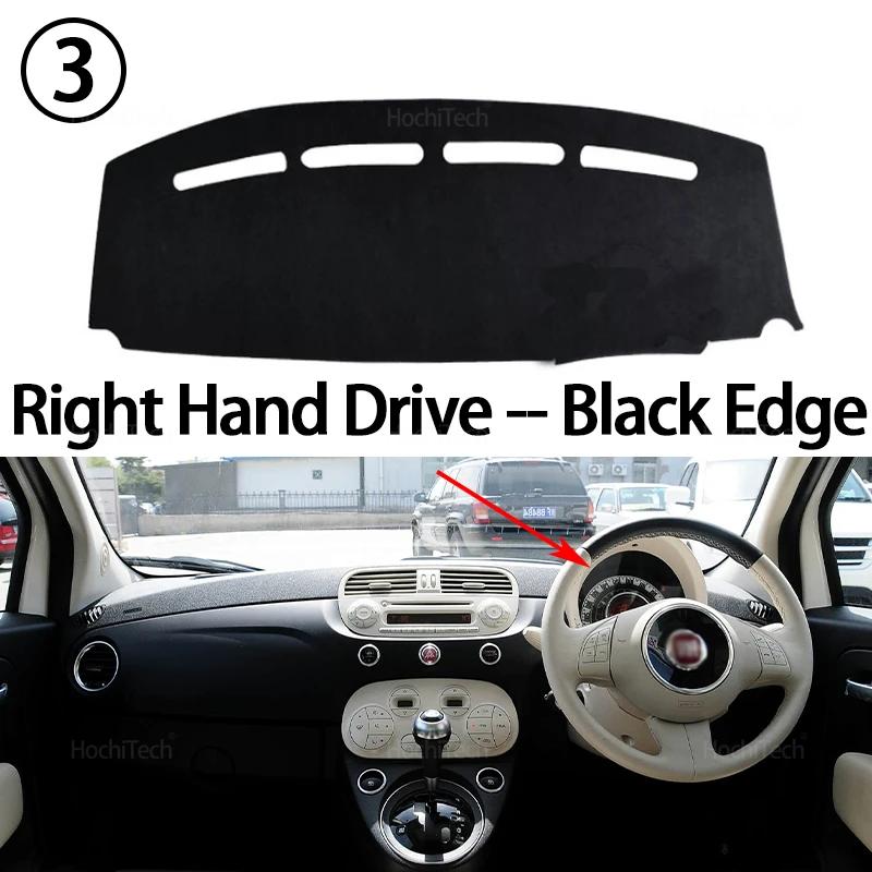 Armaturenbrettabdeckung für Fiat 500 500c 500e 2007-2024 Armaturenbrett Abdeckplatte Anti-Rutschmatte Schutzpolster Auto Sonnenschutz Teppich