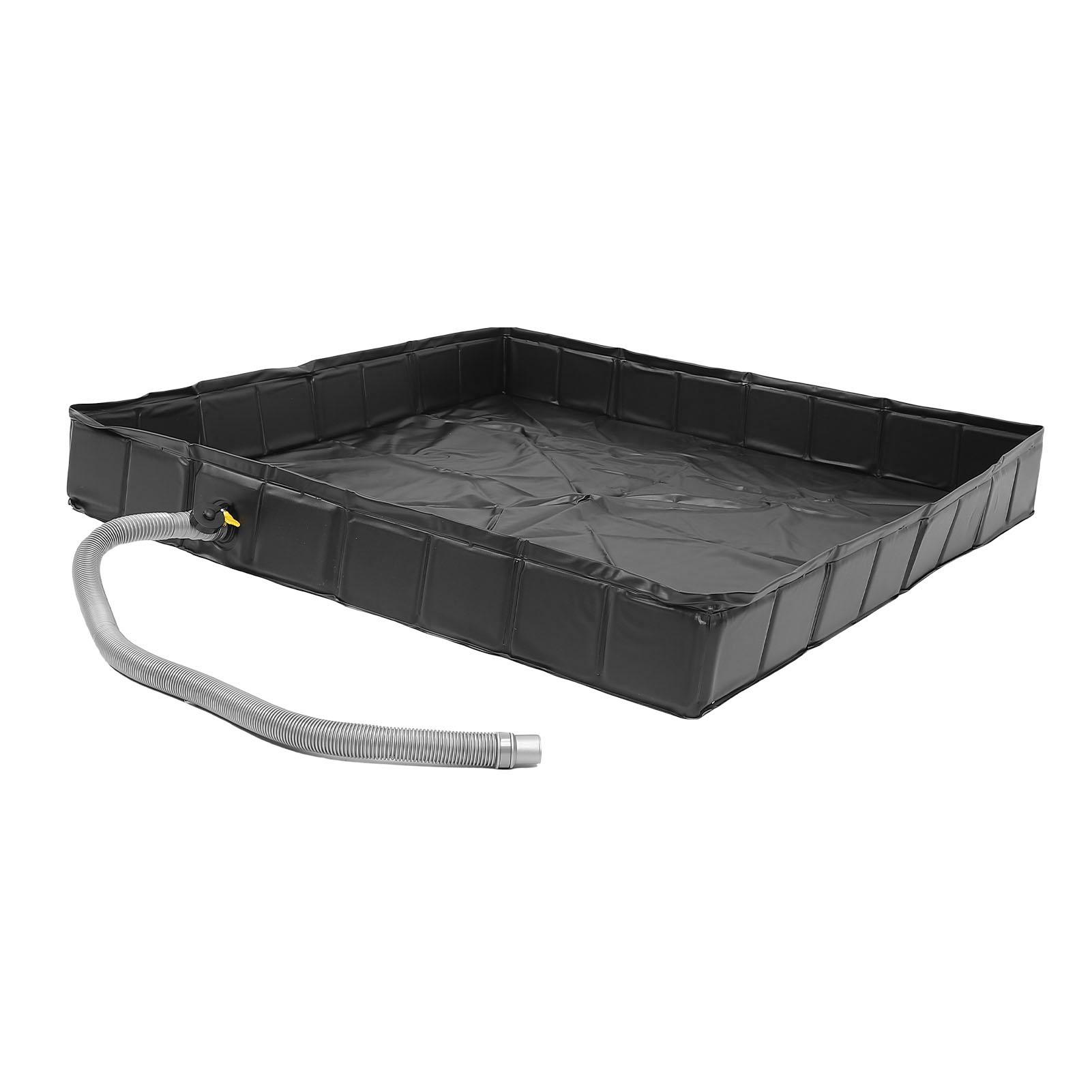 

41 X 41 X 6 дюймов Портативный душевой поддон с 1-метровой сливной трубой Складное напольное основание для душа для кемпинга на открытом воздухе для автодома, прицепа