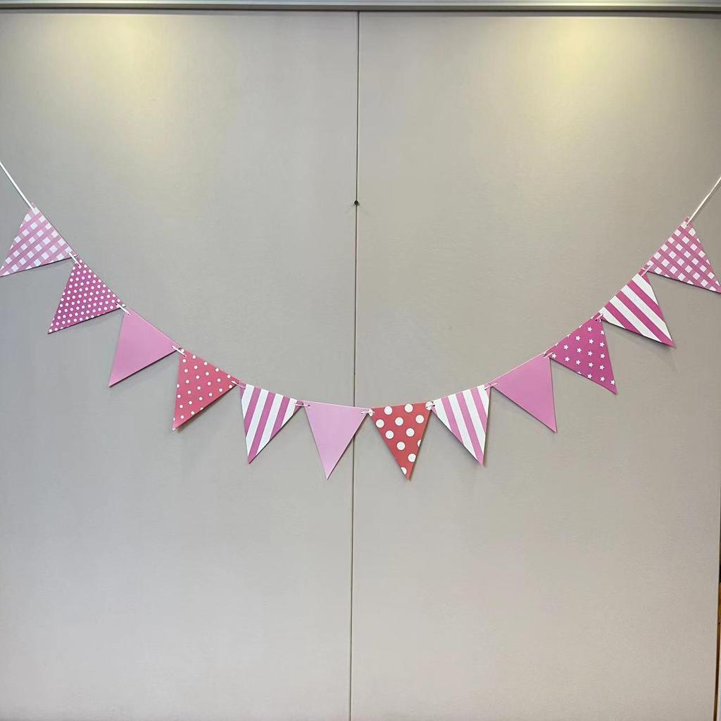 Fresh Triangle Birthday Banner: Fairy & Little Boy Theme Garland
