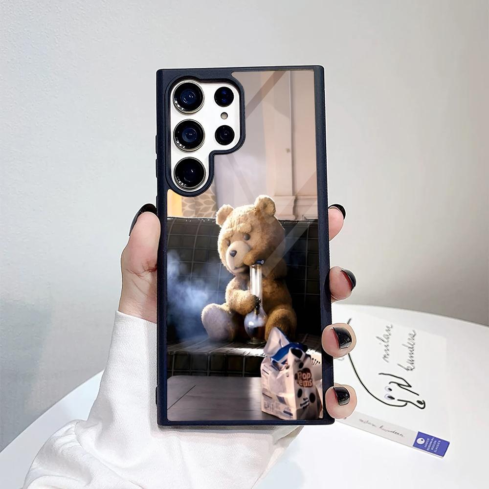 Funny ted bear Phone Case For Samsung Galaxy S26 S25 S24 S23 S22 S21 S20 FE Edge Pro Plus Ultra PC+TPU Cover