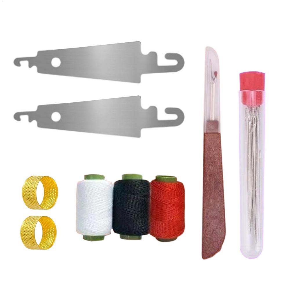 Large-Eye Steel Needle Set Hand Sewing Quick Threading Stitching Needles Threader Threading Device For Embroidery Beading Tool