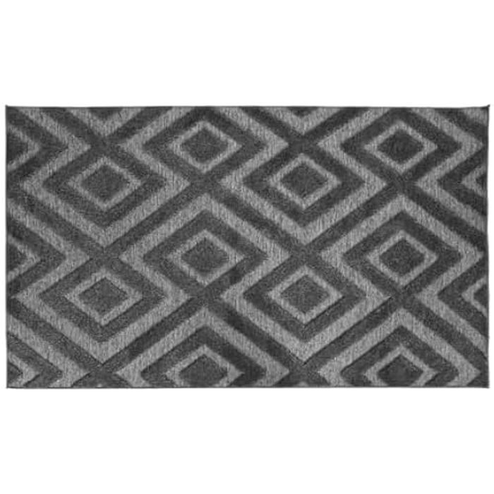 Tapis - HOME ESPRIT - 200 x 140 cm - Gris Foncé - Rectangulaire - Uni