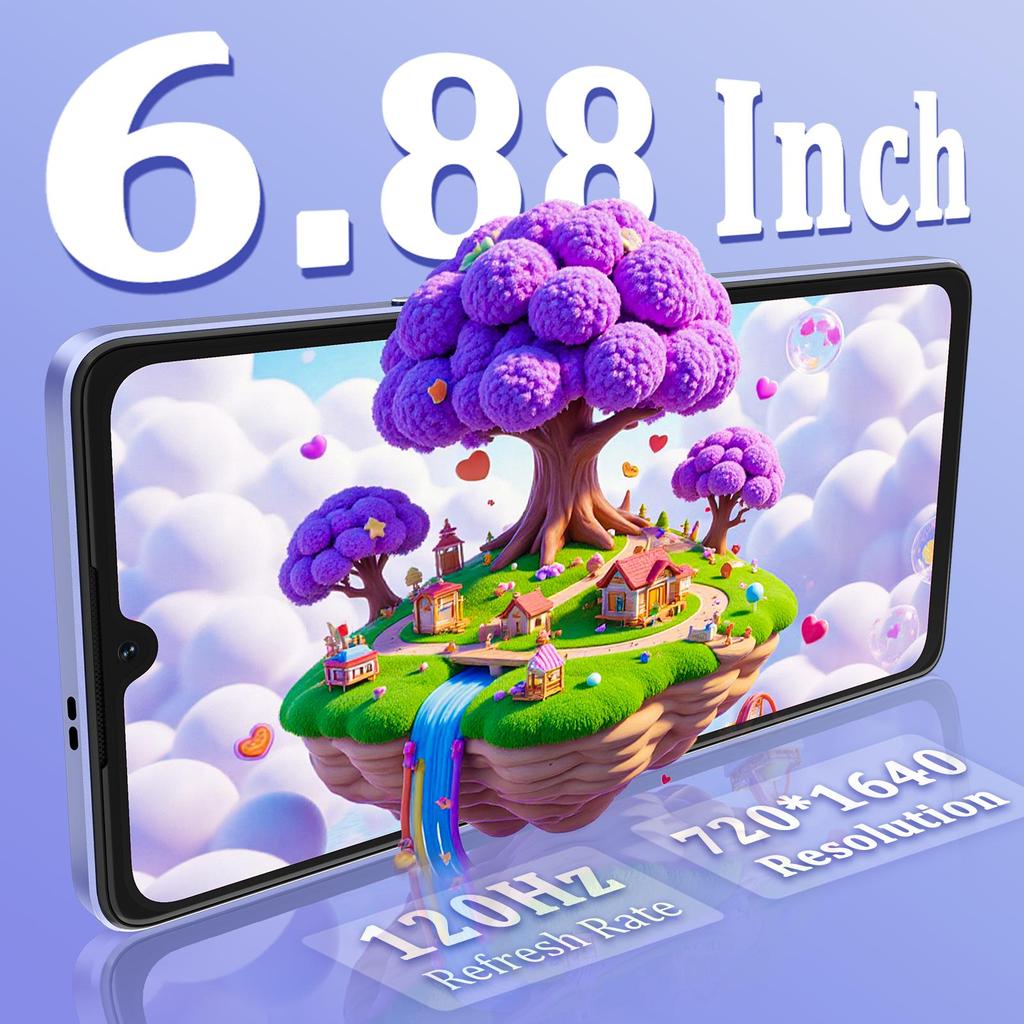CUBOT P90 Smartphone Android 15, 24GB RAM+256GB ROM, 6.88" HD+ 120Hz Display, 1.72" Rear Touch Screen, 64MP+16MP, 5100mAh, NFC/Face ID/Fingerprint