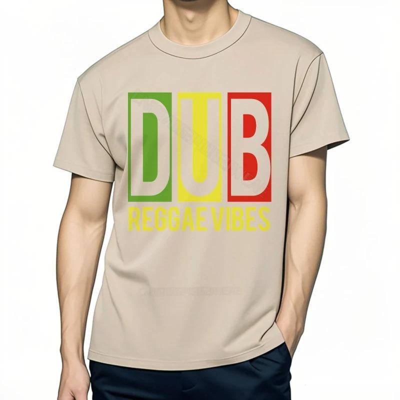 100% Cotton Tshirt for Man Dub Reggae Vibes Colors Soft Short Sleeve Shirt Trendy Short Sleeve Short Sleeve Shirt