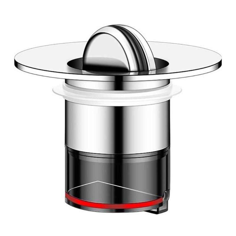 

Stainless Steels Sink Drain Stoppers Large Flipping Opening Deodorant Cores Sink Plug For Quick Water Flows And Odor Prevention 1