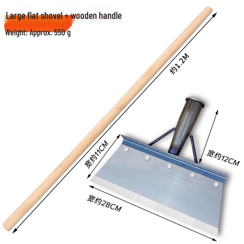 Manganese Steel Multi-Purpose Shovel: Ideal for Manure, Ice, and Snow Removal in Agriculture and Breeding.