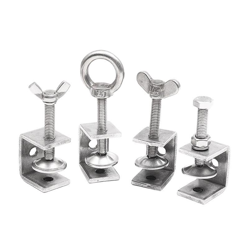 304 Stainless Steel U-Clamp Tiger Clamp with Hand-Tightened Eyebolt