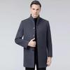 High-Quality Men's Double-Faced Wool Coat with Down Liner: Autumn/Winter Business Casual Stand Collar