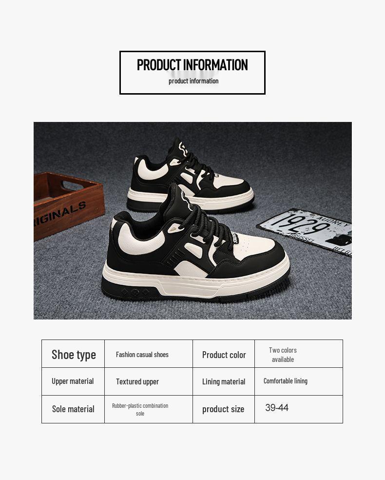 Men's 2025 Black & White Panda Sneakers - Trendy Autumn Casual Sports Shoes