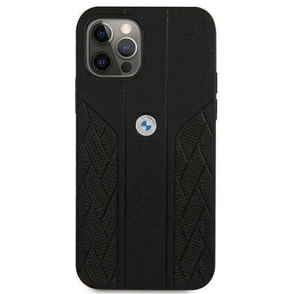 Bmw Case Bmhcp12Lrsppk Iphone 12 Pro Max 6.7 Black/Black Hardcase Leather Curve Perforate