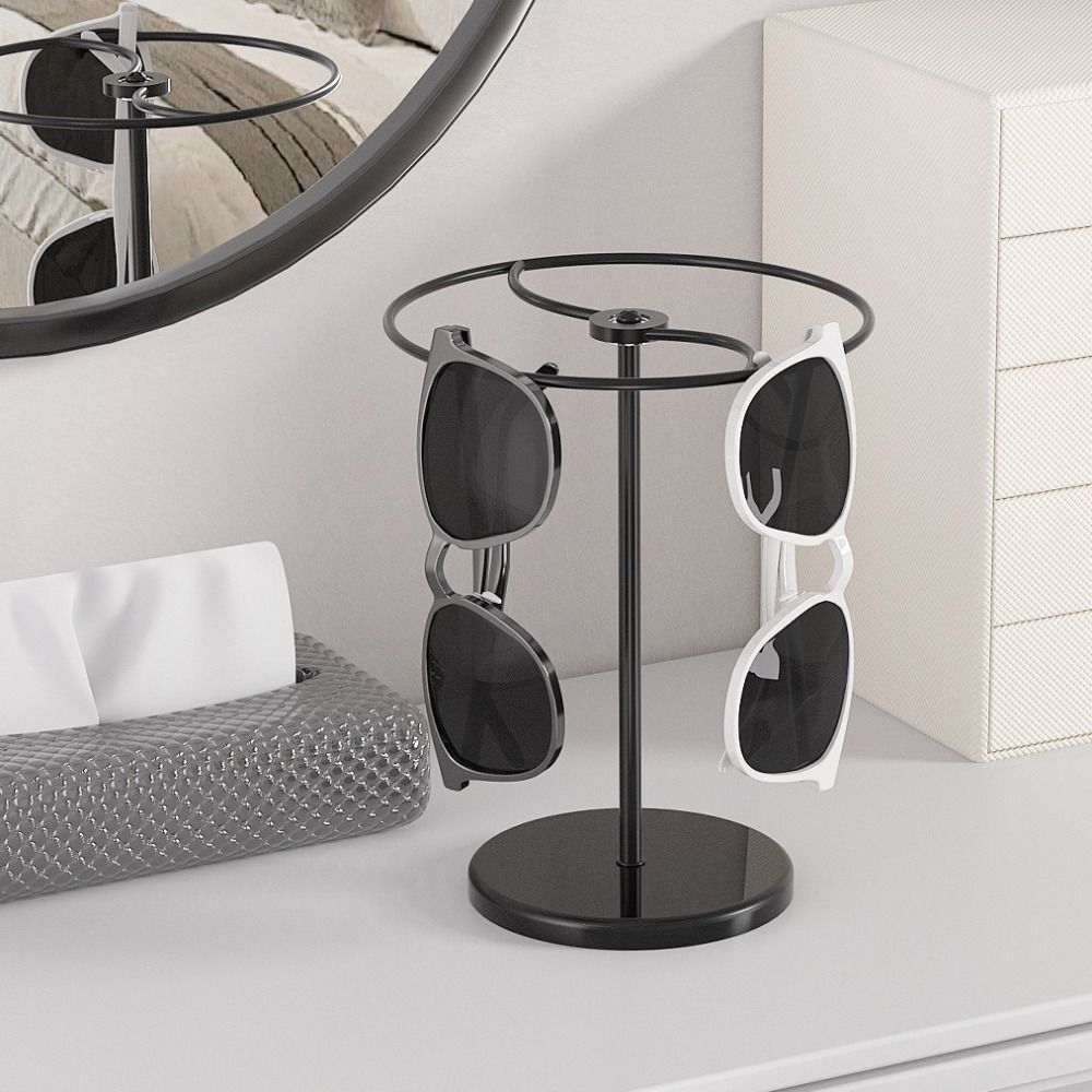 Luxury Rotatable Desktop Eyeglasses Rack Detachable Minimalist Display Rack Glasses Holder Stand