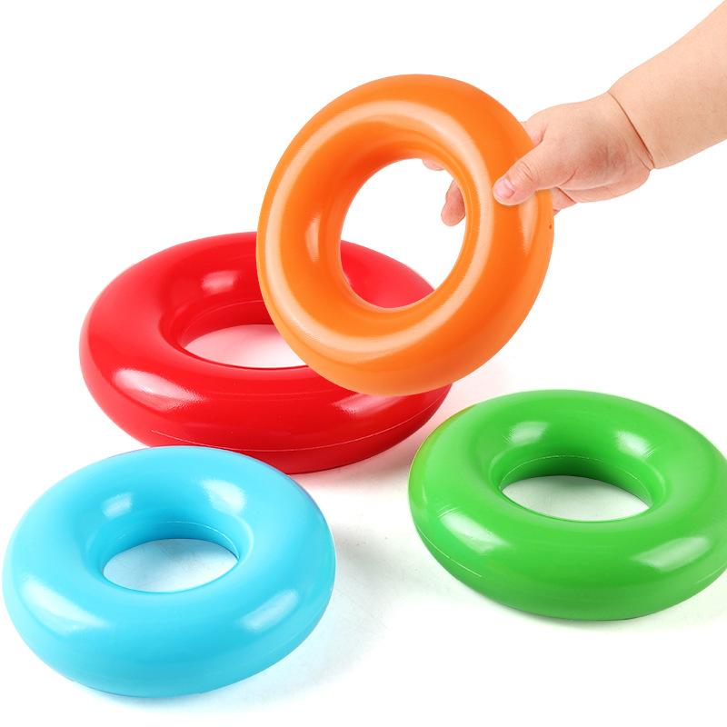 Infant and Toddler Early Childhood Education Puzzle Rainbow Tower Stacking Fun Spinning Stacking Ring Toy Gift