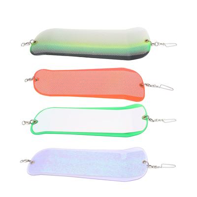 Fishing Flasher ABS Underwater Double Sided Luminous Swivel Diving Board Flasher for Sea Fishing Tro