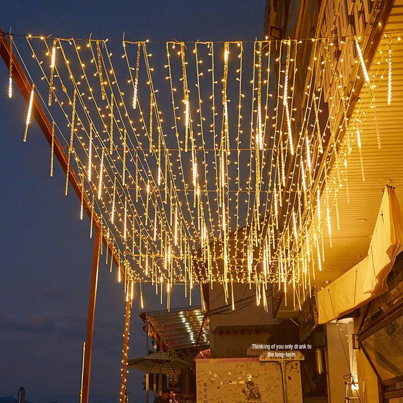 Waterproof Colorful Meteor Shower LED String Lights for Outdoor Decoration