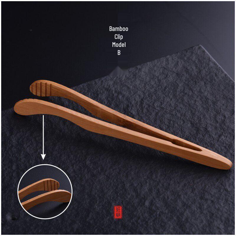 Bamboo Tea Clip & Tweezer Set