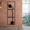 Tea Time Metal Wall Art Modern Kitchen Decor Gift for Tea Lover