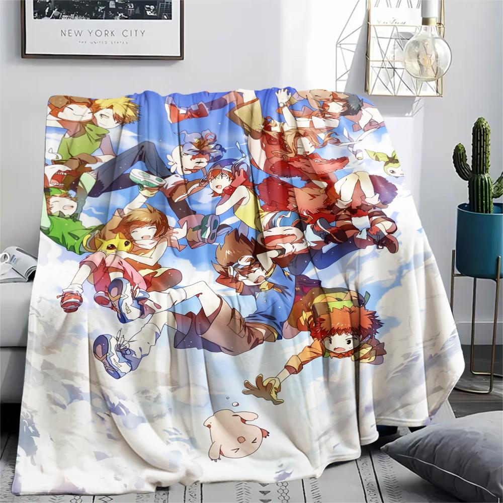 

Digimon Classic Series Collection pattern Blanket, High quality Comfortable for All Seasons, Home Decor, Warmth and Comfort, Perfect for Gifts. 80cm x 120cm
