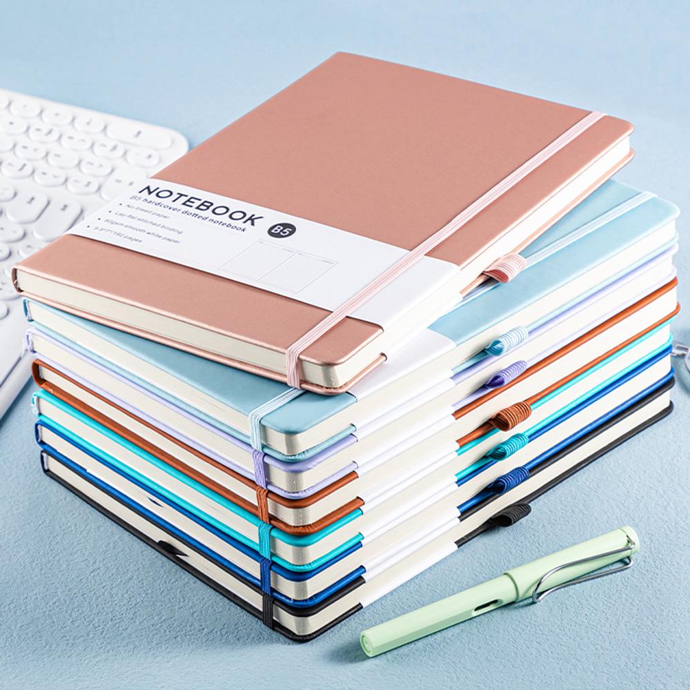 Custom A5 PU Notebook with Strap - Portable, Logo-Printable Business Journal, A6 Size Available