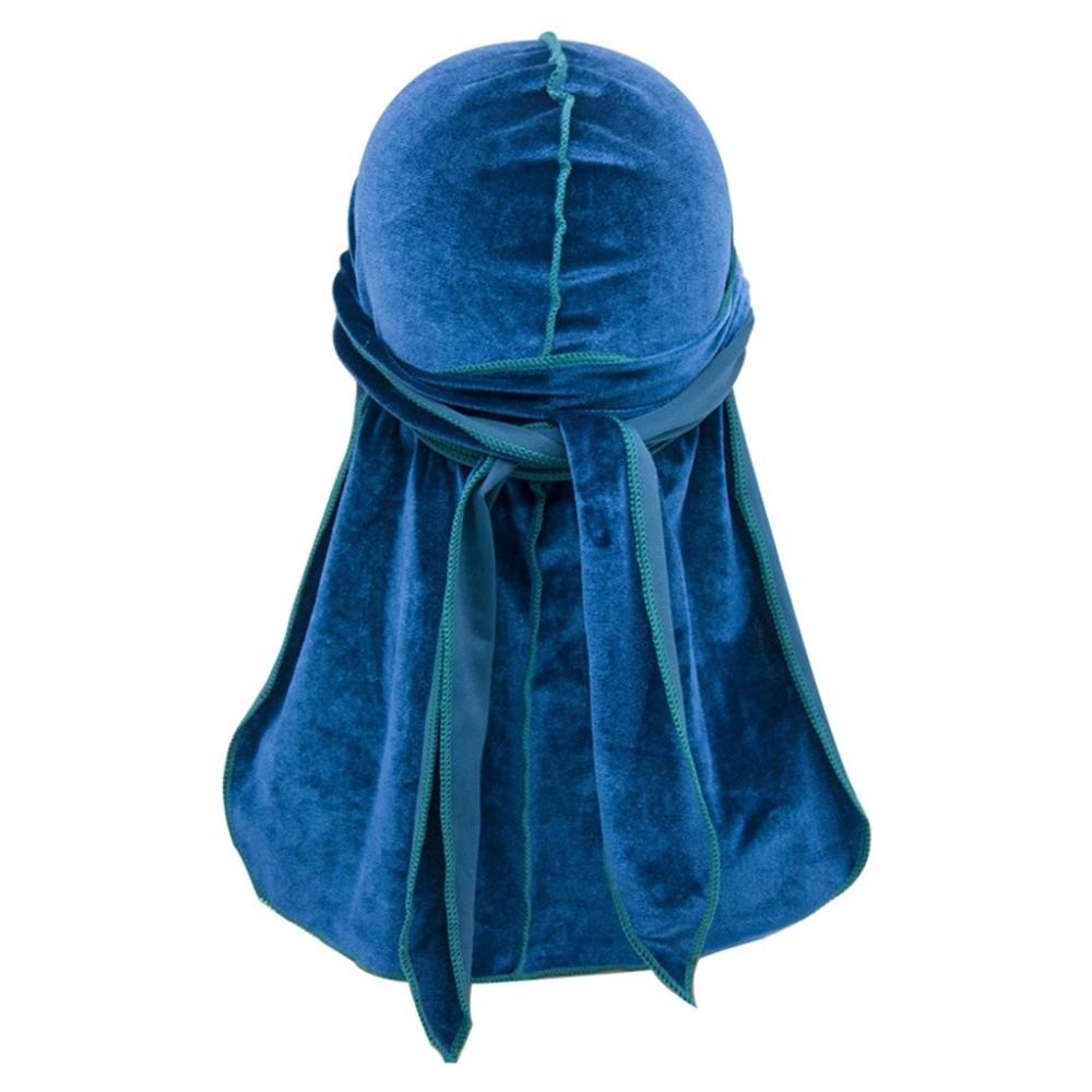 Long Tail Durags Caps Velvet Head Wrap New Bandana Beanie  Unisex