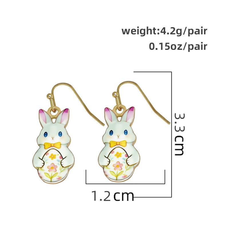 Accessories Cartoon Cute Easter Bunny Earrings Ear Hooks Simple Animal Earrings Women's Earrings