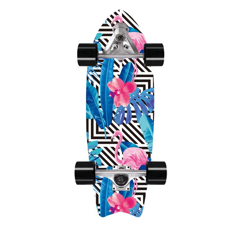 32 אינץ' סקייטבורד גלישה ללא דוושת זנב דוושת CX7 Bridge Brush Street למתחילים למתחילים לתרגול סקי גלישה