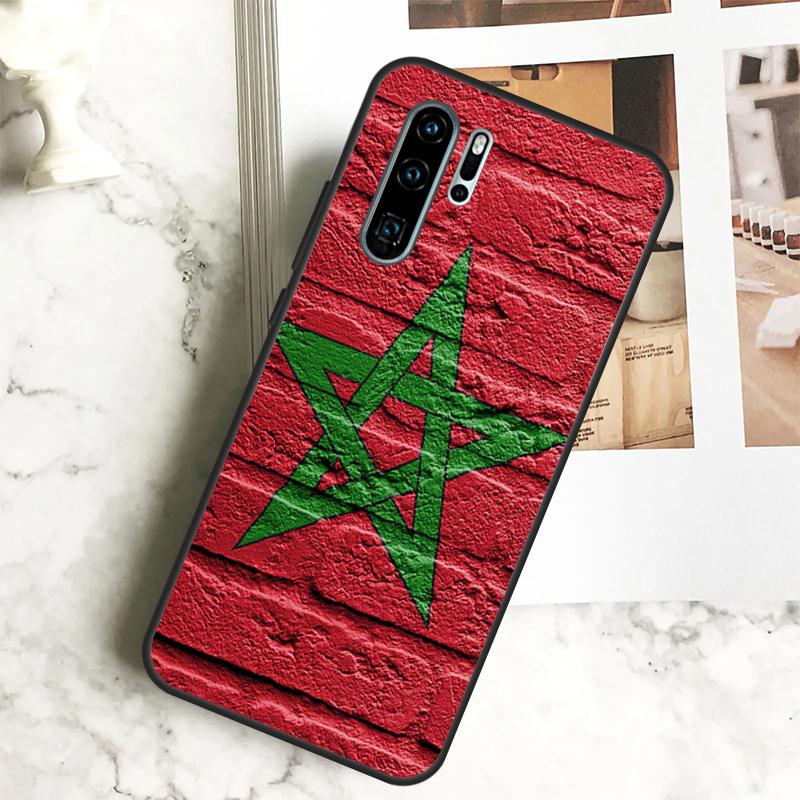 Morocco Moroccan Flag For Huawei Nova 5T 9 10 SE 7i 8i 11i 12i Y60 Y61 Y70 Y72 Y73 Y90 Y91 P20 P40 P30 Lite Case