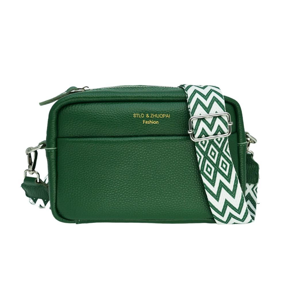 Äkta Läder Damväskor Tide Mode Enkel Axelremsväska Crossbody Huvudlager Nötskinn Liten Fyrkantig Väska