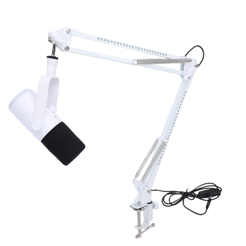 Gaming USB Microphone for PC Dynamic RGB Noise Cancellation Condenser Mic with Boom Arm for Strming Podcast