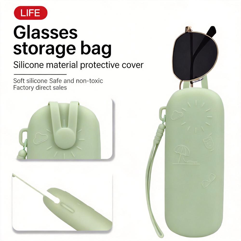 Waterproof Storage Pouch Minimalist Silicone Eyeglass Case Portable Makeup Bag Aesthetic Toiletry Bag For Sunglasses Travel