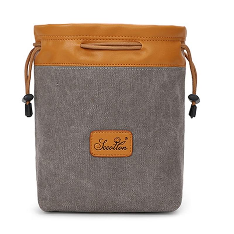 Ergonomic DSLR Camera Drawstring Bag Breathable Padding Multiple Small Compartments For Secure Carrying