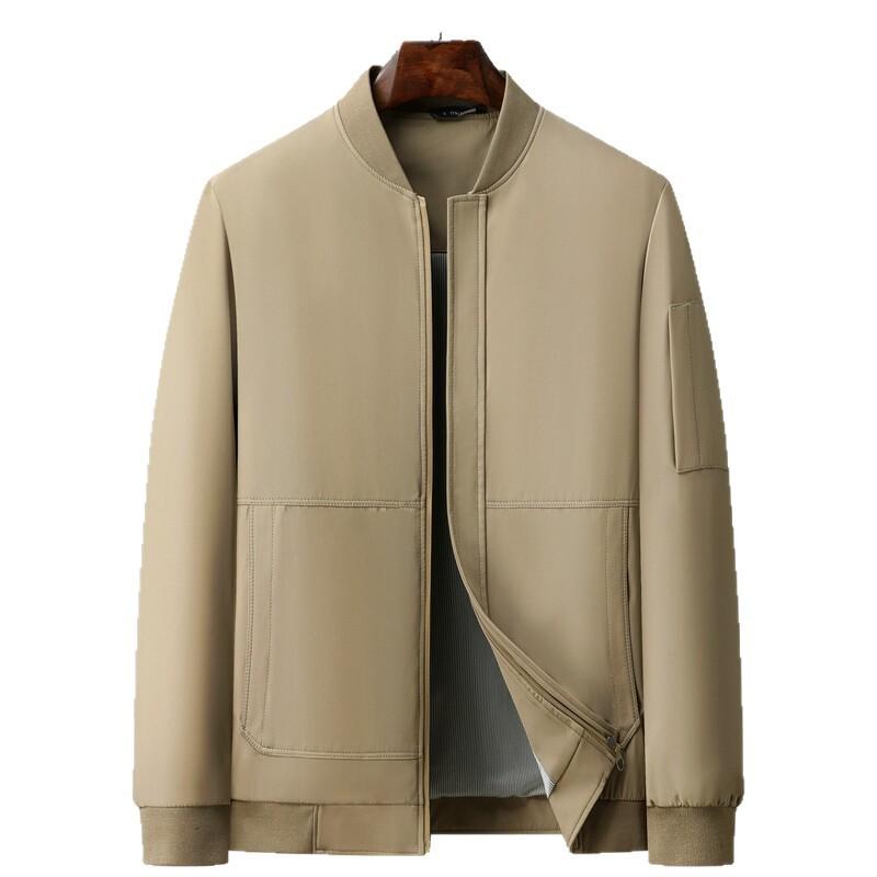 Dad's Coat Spring and Autumn Spring Middle-aged Men's Baseball Collar Jacket Middle-aged and Elderly Casual Stand-up Top