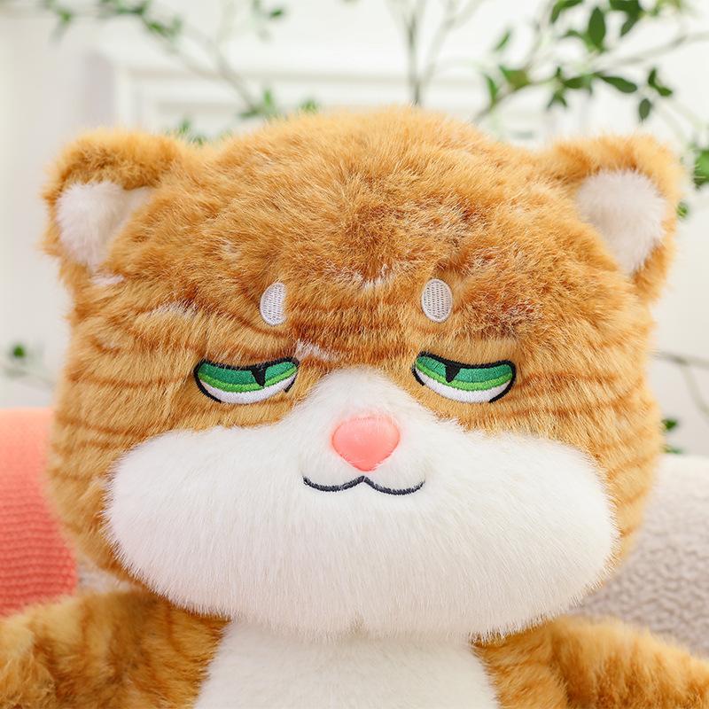 New Pattern Cat Plush Toy Doll Cute Cat Funny Expression Doll Girl Hug Pillow