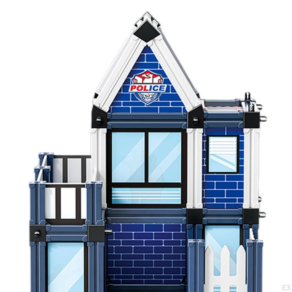 Law Enforcement Building Set Mini Model House DIY Craft Kit for Architectural Making