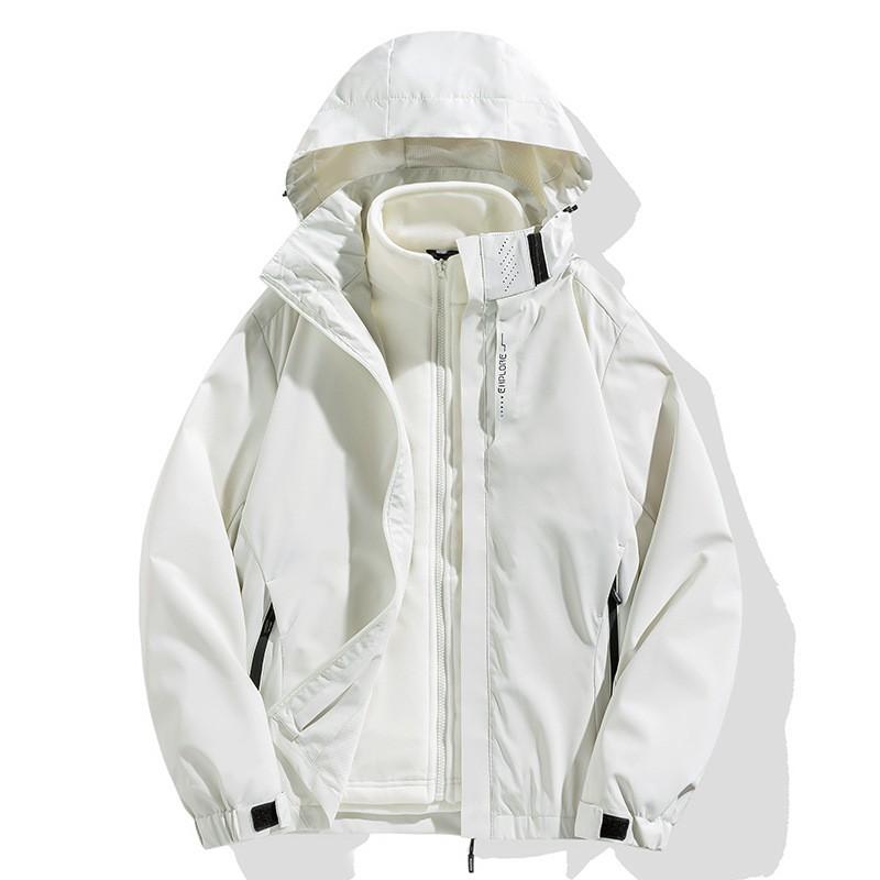 Mens Womens 3-in-1 Detachable Waterproof Windproof