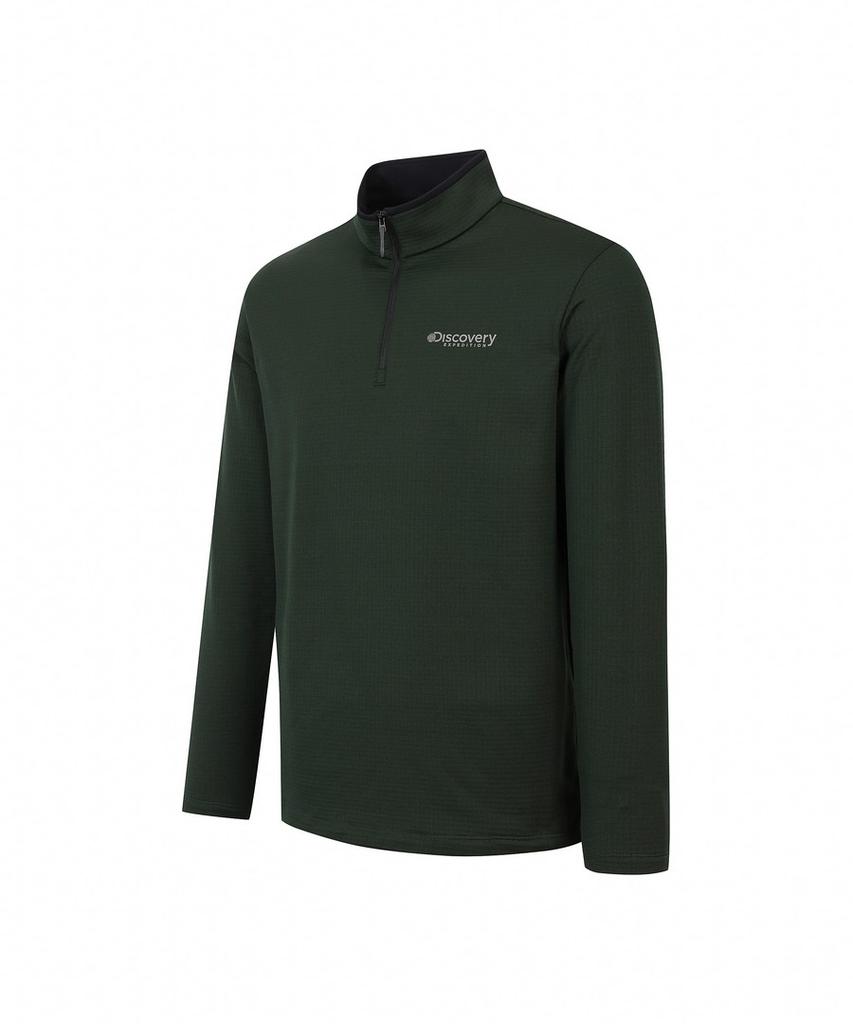 DISCOVERY EXPEDITION Men'S Functional Half-Zip High-Neck T-Shirt (D/Khaki)