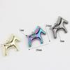 2Pcs Zinc Alloy Painted Rocking Horse Pendant Charms Diy Necklace Bracelet Earrings Accessories