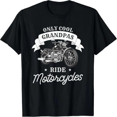 Motocykly řídí jen cool dědečkové Motocyklové tričko pro bikery