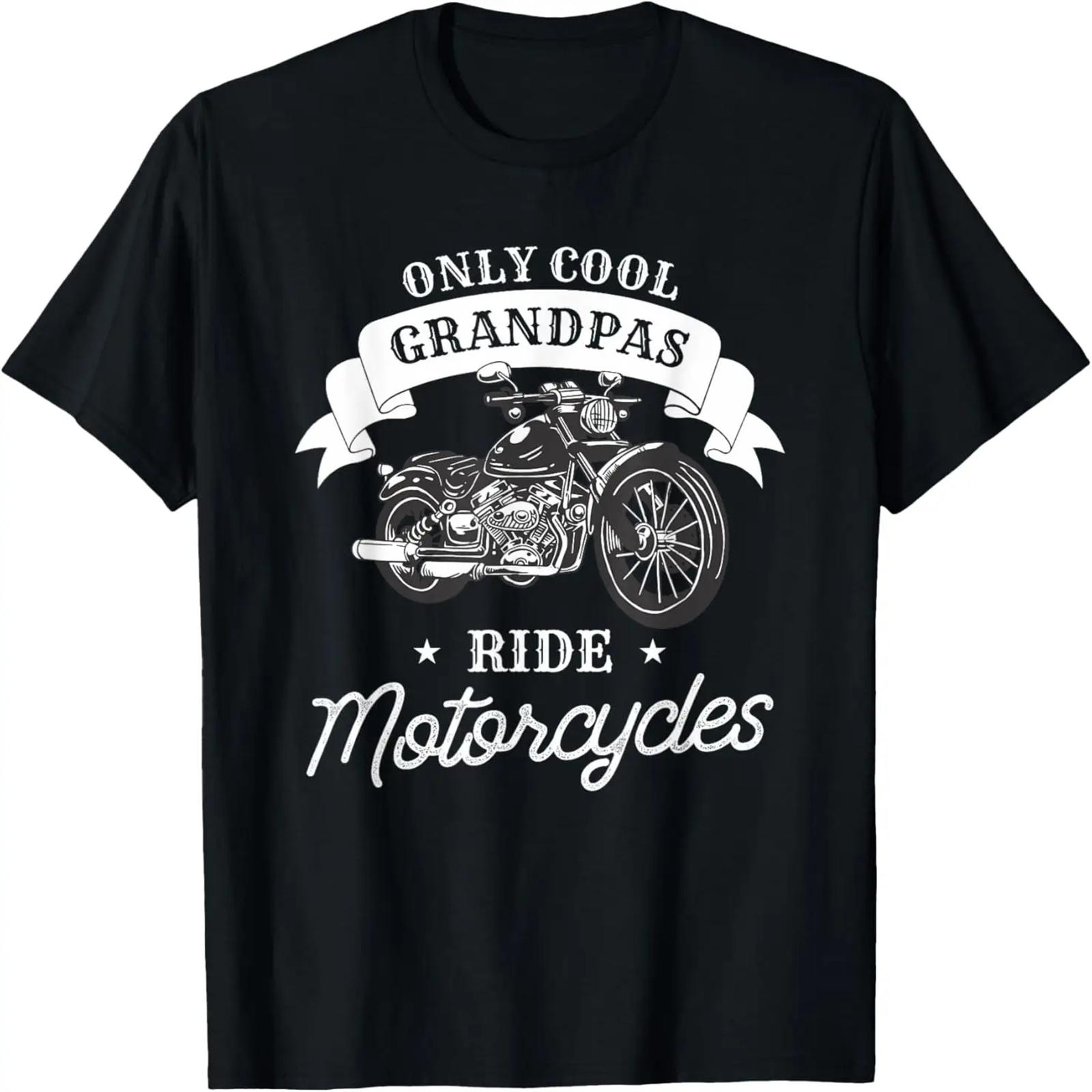 

Only Cool Grandpas Ride Motorcycles Motorcycling Biker T-Shirt XXXXXL різнокольоровий