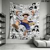 One Piece Monkey D Luffy Wall Tapestry Aesthetic Wall Hanging Printed Fabric Blanket Decorative Tapestries For Bedroom Living Room Home Decor